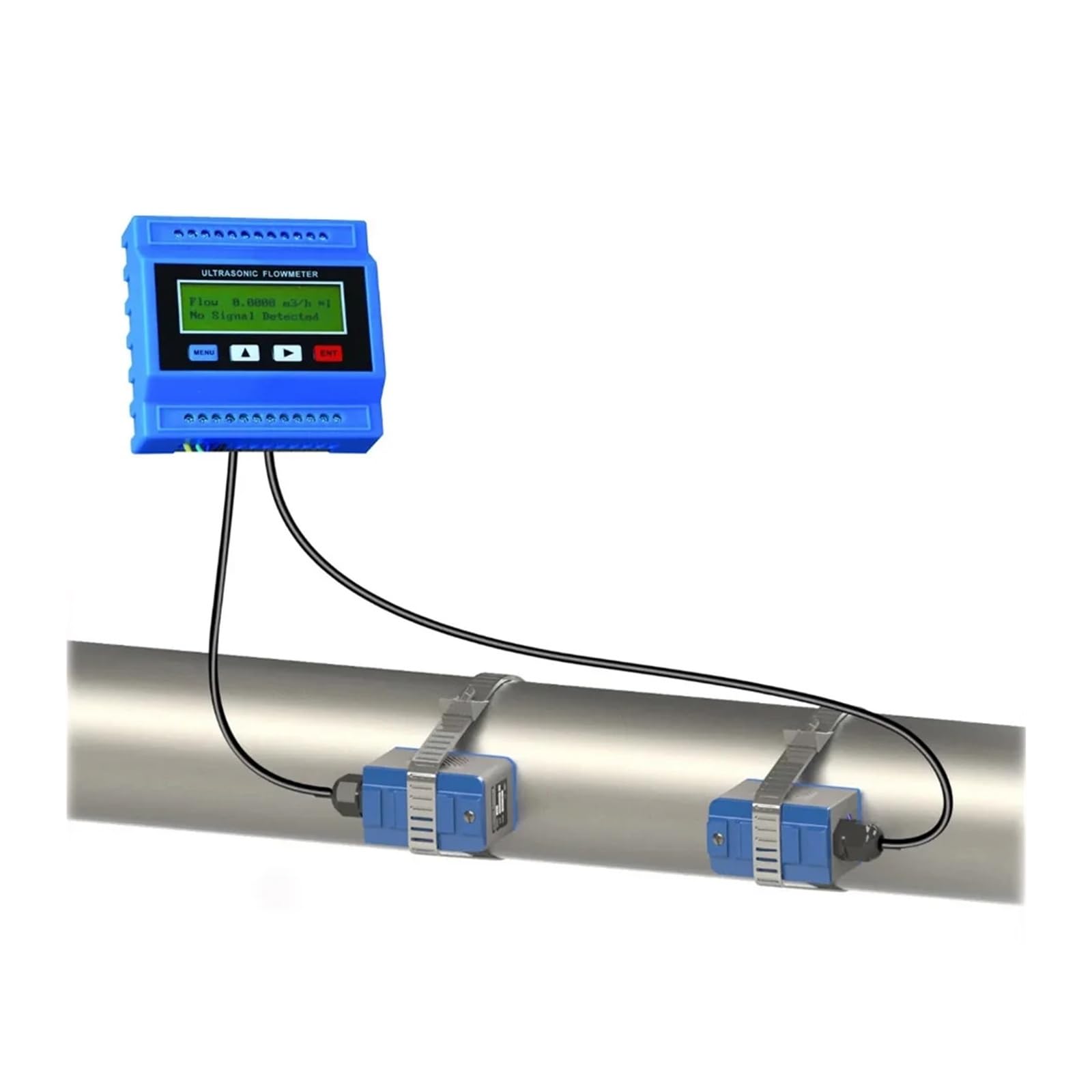 Caudalímetro ultrasónico digital for líquidos TUF-2000M, portátil, con pinza y transductores TS-2, TM-1 y TL-1 for tuberías de cobre/PVC. Alta sensibilidad, baja repetibilidad(TM-1-DN50-700mm)