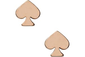 Kate Spade Enamel Spear Mini Stud Earrings in Rose Gold