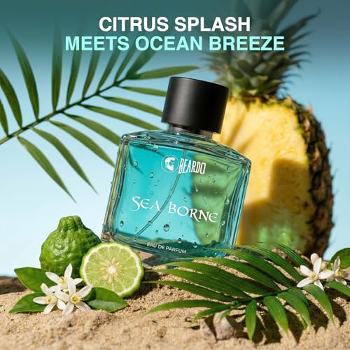 Image of BEARDO Sea Borne Eau De Parfum for Man, 100ml| Long Lasting Fragrance | Perfume For Man | Citrus, Fresh & Aquatic | Gift For Men | Husband | Boyfriend
