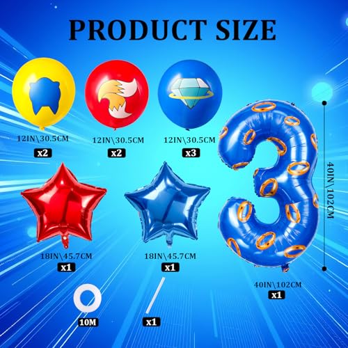 Image of number 40 inch blue and gold ring balloon set birthday number decoration aluminum film balloon suitable for boys and girls blue theme party cartoon party decoration supplies (3)
