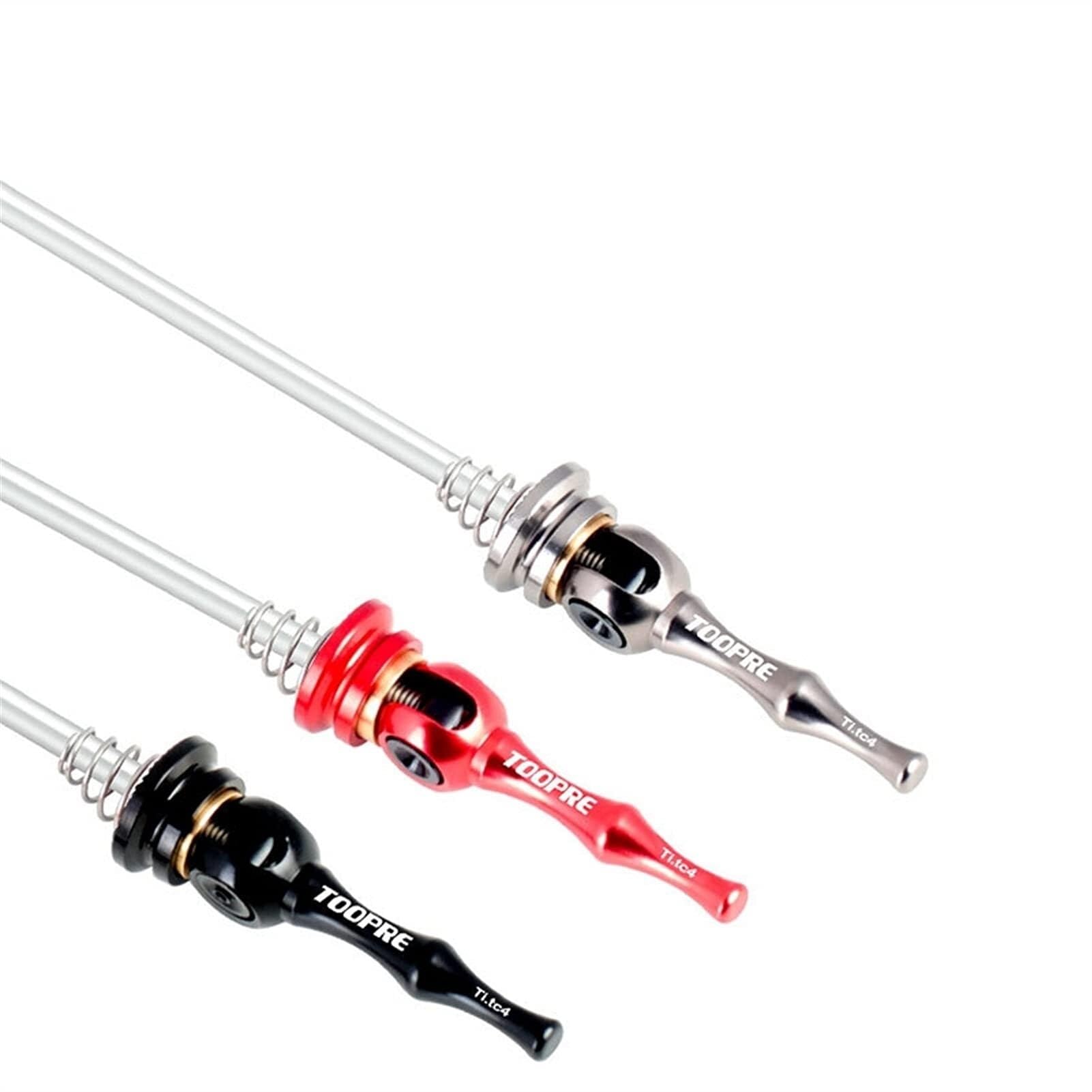 Rilasci Rapidi per Bicicletta Spiedini for Mozzo Ruota Bici 4 Pezzi Leva A Sgancio Rapido Set di Assi for Bicicletta in Titanio Ultraleggero 140/180mm Rosso