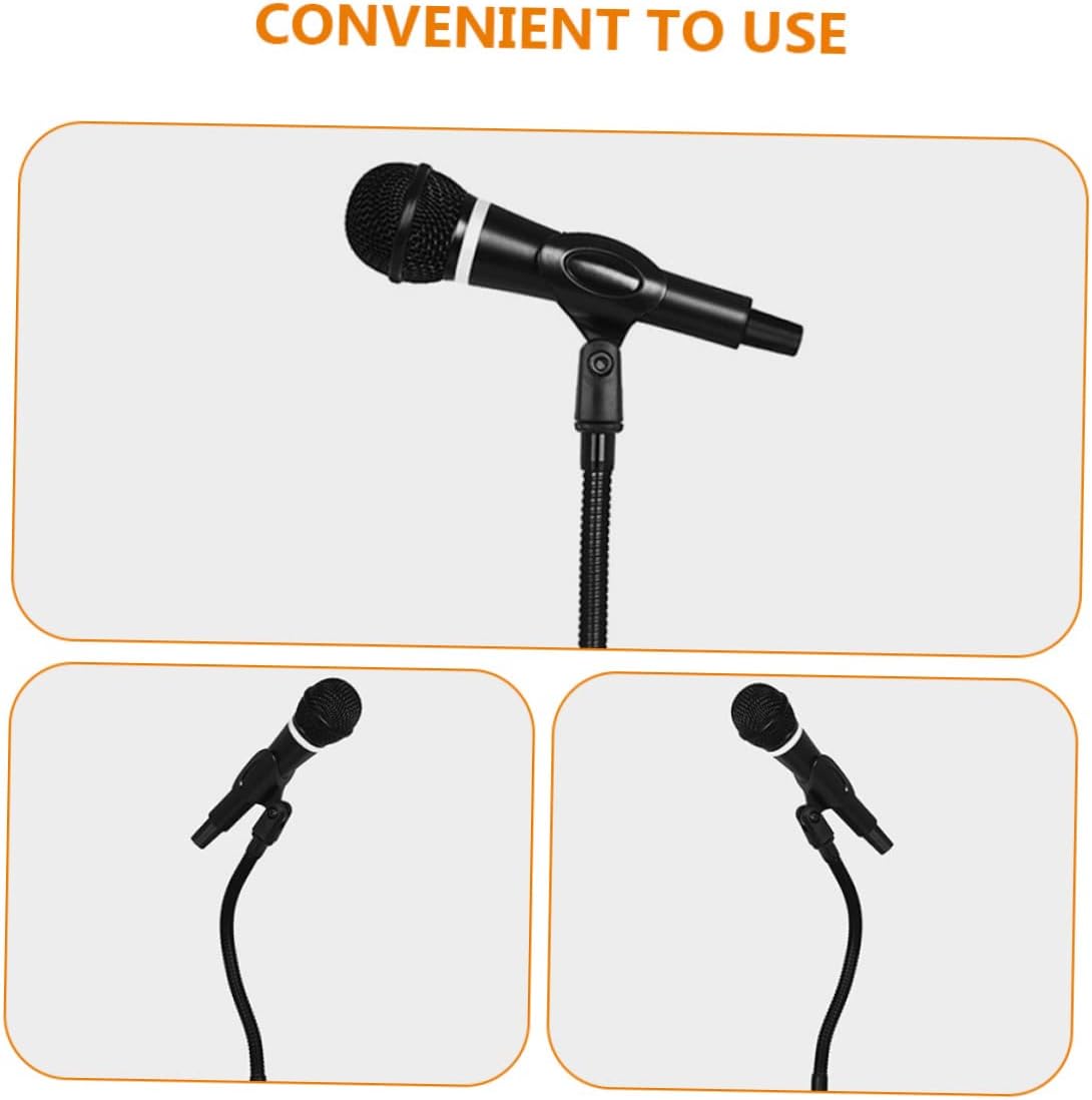Garneck Adjustable Desktop Microphone Stand Stable Weighted Mic Holder for Home and Studio Use Compatible All Microphones Height Adjustable Metal Design