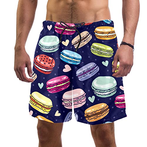Maillots de bain pour hommes motif gâteau : short de plage léger
