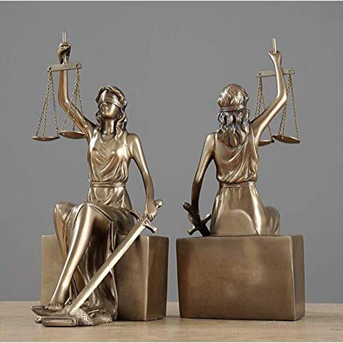 Serre-livres statue de justice figurine bronze décoration bureau