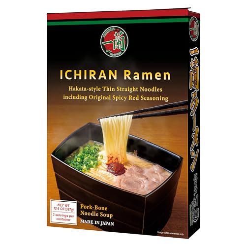 The King of Ramen Official ICHIRAN Take-Home Ramen Kit (Pork Bone Broth Flavor), Authentic Tonkotsu Ramen Noodle Soup...