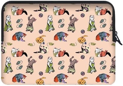 Hipster Cat 15.4 15.6 Inch Laptop Sleeve Case Bags for Lenovo, GW, Acer, Asus, Dell, Hp, Sony, Toshiba (Two Sides)