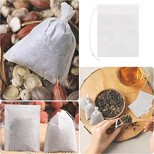 LANSKLBD - Disposable Tea Bags for Loose Leaf Tea, Tea Filter Bags for Loose Tea, Wood Pulp Material, 200 Pieces Empty Tea Bags (2.36 x 3.15 Inch)) - Thumbnail 3