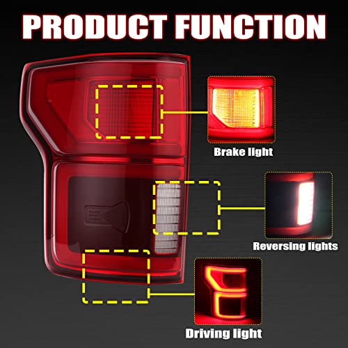 Mzorange Led Tail Lamp Light With Blind Spot For Ford F150 2018 2019 2020 Kl3Z13405B (Left Driver Side) #TOP2