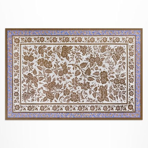 Tapis en vinyle extérieur 60x90 cm résistant décoloration rectangle PVC - 2