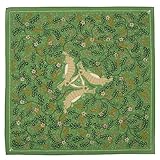 WHTE MOSS Bandana - 100% Baumwolle extra weicher Schal Taschentuch für Damen & Herren, Kaninchengrün, 22 x 22