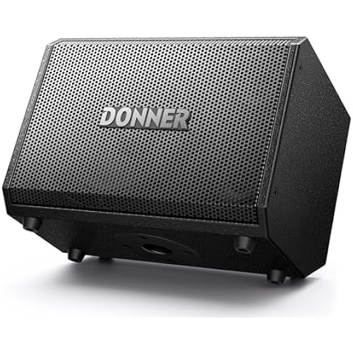 Donner MT-1 Portable PA System, 300W Wireless BT Speaker Sound Amplifier, 4-6h Outdoor Use, with Two 2.5" Trebles, 8" Woofer, Support TRS 6.35/USB/AUX/Mic Inputs