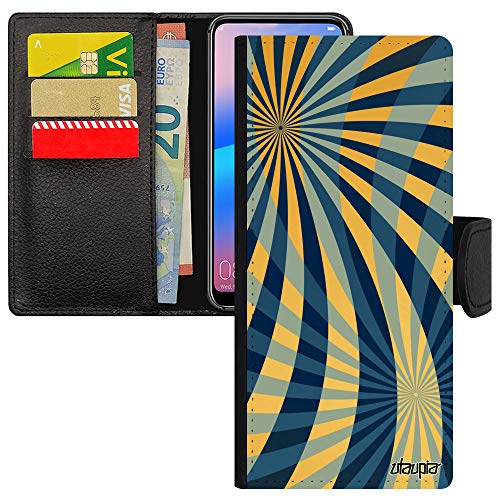 Coque Rabat pour Samsung Note 20 Portefeuille Texture Bleu Originale Soleil