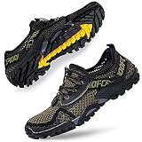 DimaiGlobal Randonnée pour Hommes Chaussures Légères Respirantes en Plein air Sandales en Maille à Séchage Rapide Plage Fisherman Chaussures Décontractées 43EU Vert