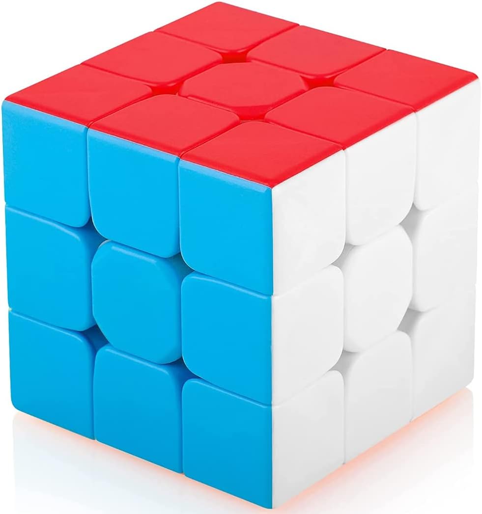 3x3 Speed Cube Stickerless Magic Cube 3x3x3 Puzzle Cube Vivid Solid Color Durable Brain Teaser Toys Enhanced Version(56mm)