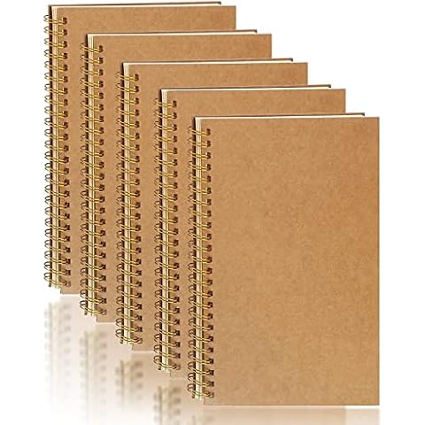 PALUDO 5 Pack A5 Blank Notebooks Cover