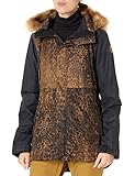 snowboard jacket womens Capucha con cordón ajustable Volcom Women\'s Fawn Insulated Snowboard Ski Winter Hooded Jacket, BLACK COMBO, XS