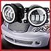 For Hummer H2 2004-2009 60W 4 Inch LED Driving Fog Light Bumper Lamps DRL 6000K White Halo Ring 6000LM Super Brightness LED Round Turning Light(2 Pack)