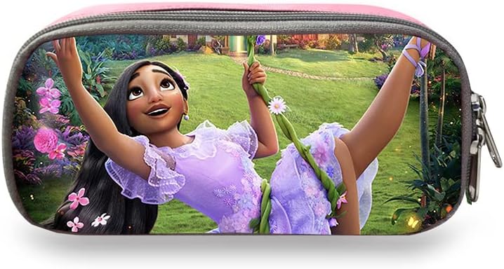 Miniatura 5 de DXYYAZI Mochila rosa, con impresión 3D de dibujos animados, anime, Mirabel, bolsa de almuerzo, estuche combinación-F, Pink Set-3