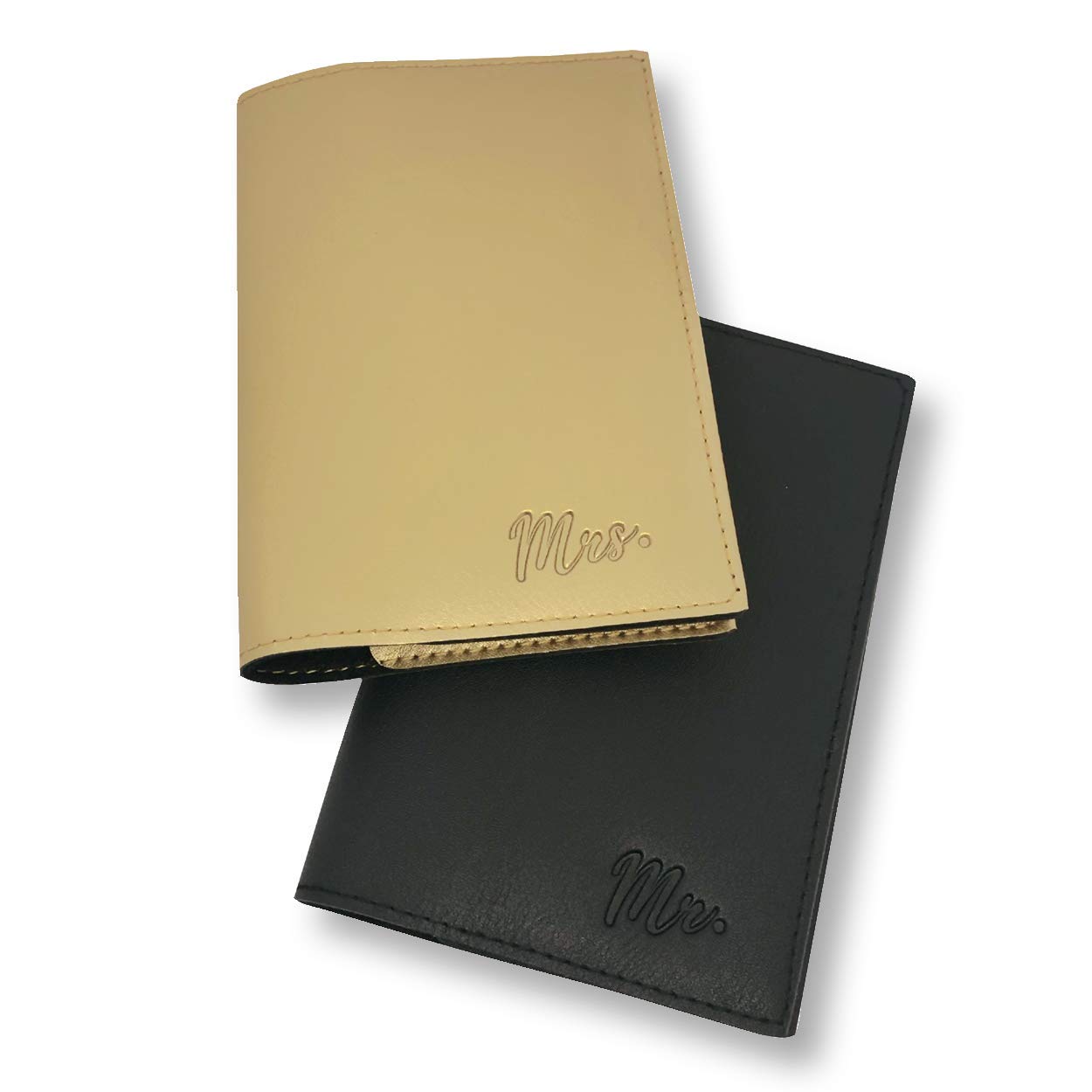 Set Reisepasshülle MRS. + MR., Hochzeitsgeschenk, Geschenk zur Hochzeit, Dokumententasche, Reisepass, Travel Wallet