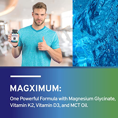 Trio Nutrition Magx Magnesium Glycinate, Vitamin D3, Vitamin K2 & Mct Oil | Chelated Magnesium Supplement | Calm, Relaxation & Recovery | Well Rested & Ready To Start Your Day* #TOP5