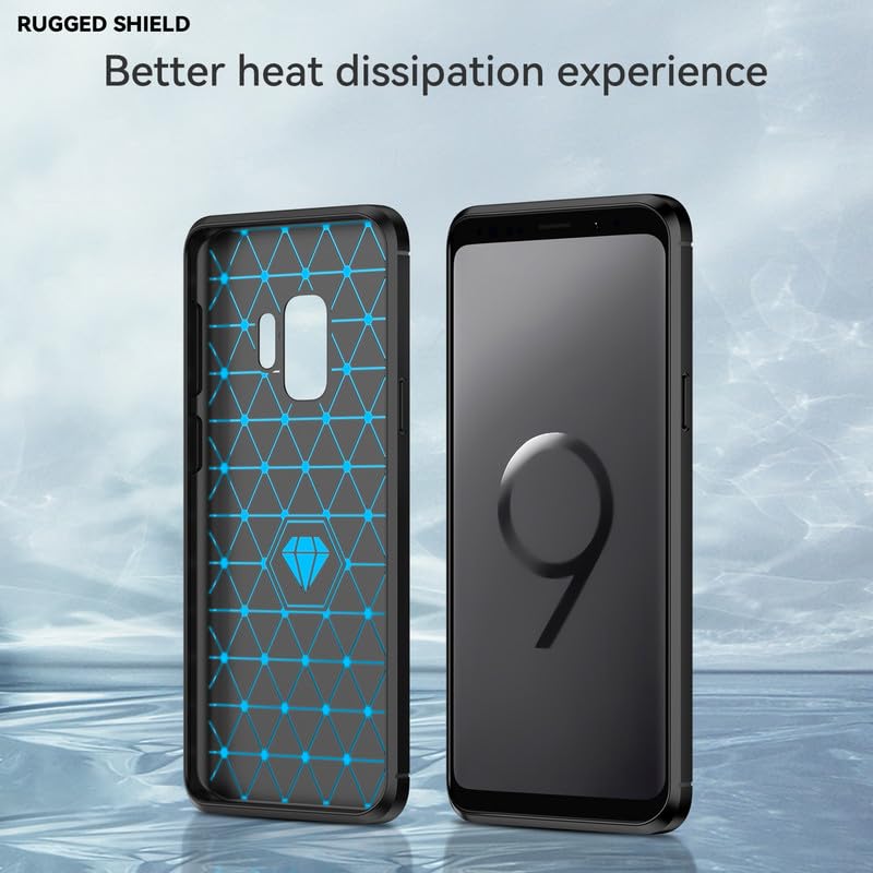 Image of Hybrid Carbon Fiber Back Case for Samsung Galaxy S9 (Black)
