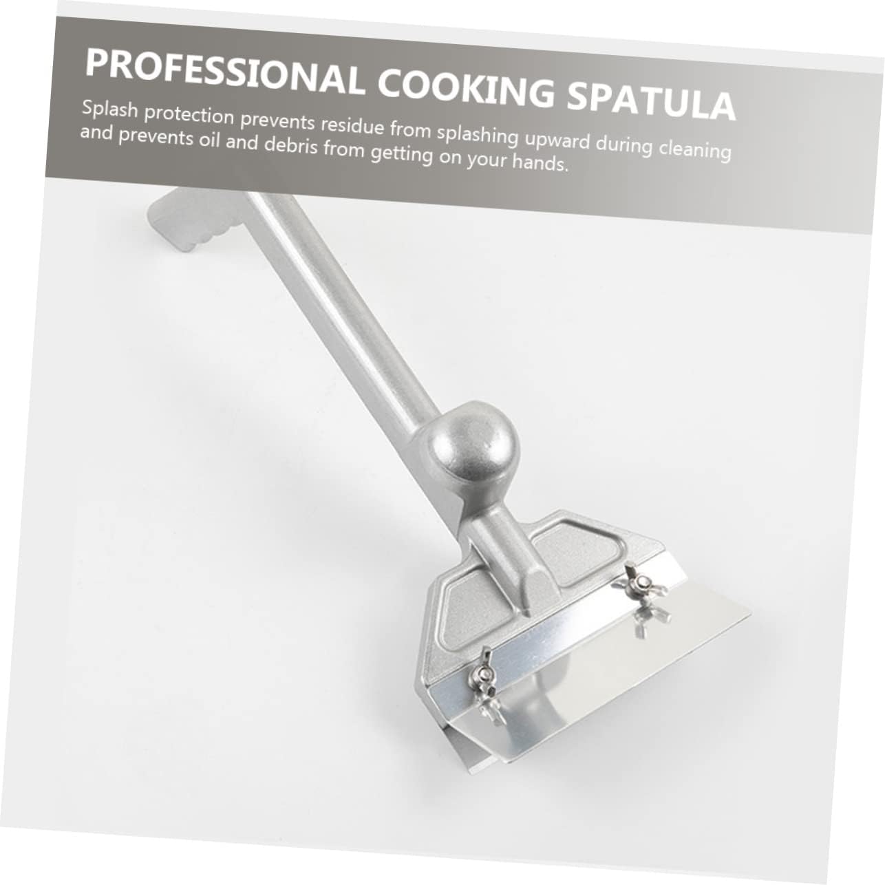 Household Stainless Steel Grill Spatula Ergonomic Long Handle Multi-use Kitchen Scraper for BBQ Griddle Cleaning and Safe Food Prep