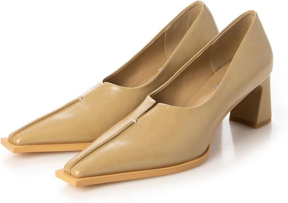 Amazon | [イーボル] パンプス Vカットステッチパンプス