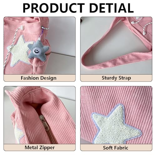 Bolso bandolera KAMEILONG de pana para mujer miniatura 6