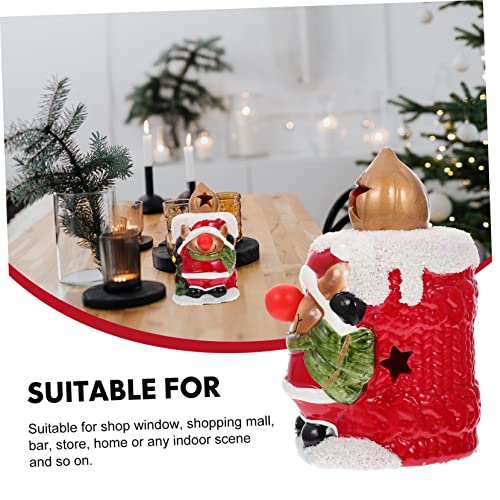 SEWACC Luzes De Natal Presentes Para Homens Velhos Adornos Para De Mesa Fogueira Boneco De Neve Está