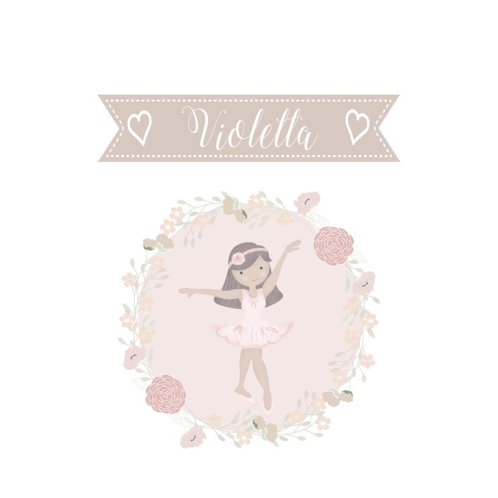 Ballerina Schultüte mit Namen aus Stoff 70cm groß