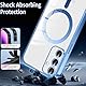 CaseLover Magnetische Handyband für Samsung Galaxy S24 FE 5G Hülle mit Band, Klare Silikon Handyhülle mit Kordel zum Umhängen Stossfest Kameraschutz Bumper Schutzhülle Case für S24 FE 5G, Blau