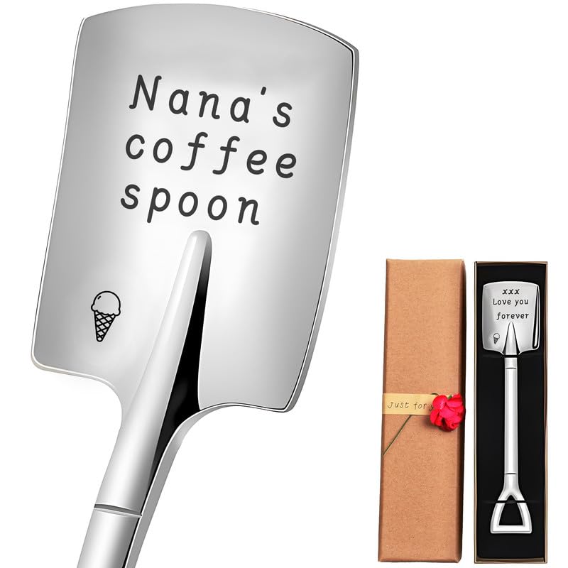 Custom Spoon, Engraved Stainless Steel Coffee Spoon - Ice Cream Spoons