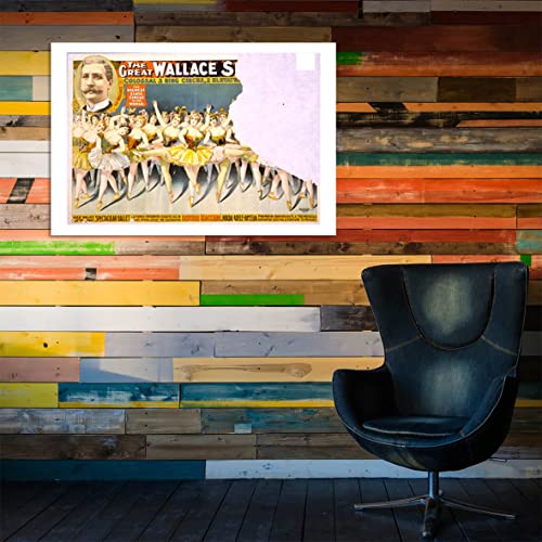 Affiche de cirque vintage The Great Wallace Shows impression publicitaire de ballet grand format - 6