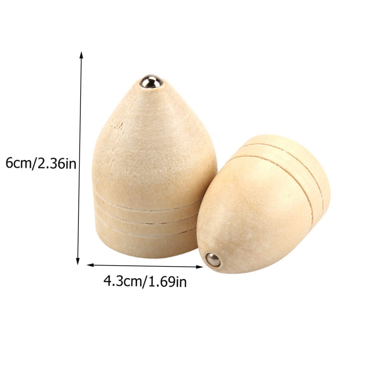 Toddmomy 4 Sets Peg Tops for Educational Rotative Tops with Each Craft for Cognitive Development Random Color