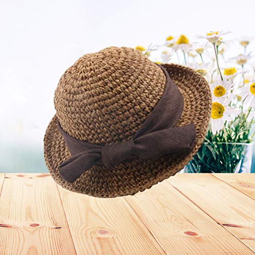 Chapéu de palha infantil TENDYCOCO chapéu de sol chapéu de verão para atividades ao ar livre