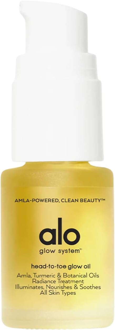 ALO Head-to-Toe Glow Oil | Glow-Boosting Natural Dry Body Oil | Jojoba, Amla, Aloe & Vitamin E | Hydrates & Nourishes Skin | Citrus Scent | 0.7 Oz