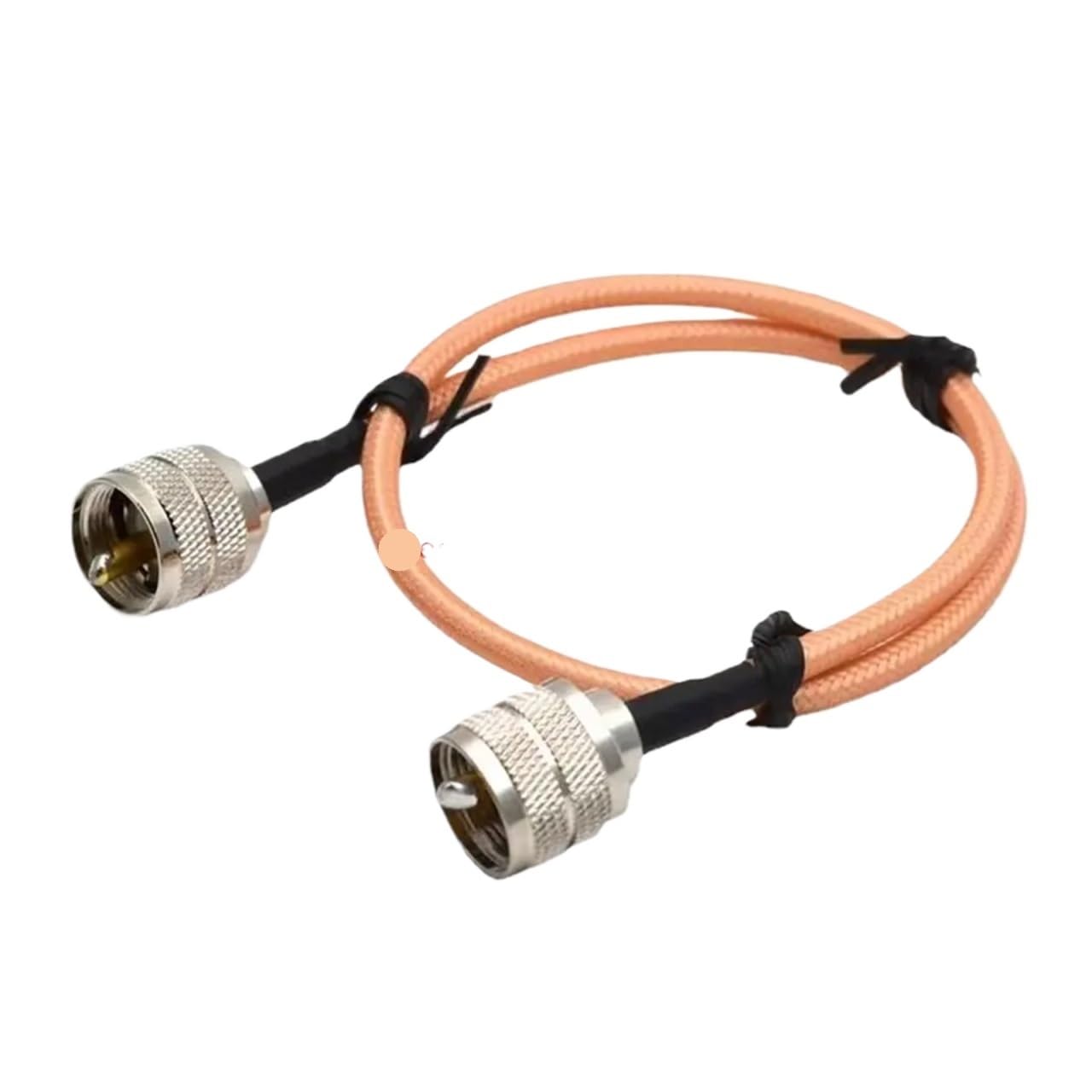 RG400 podwójnie ekranowany kabel UHF PL259 wtyczka męska do złącza RF koncentryczny adapter zworka warkocza prosty (50 cm)
