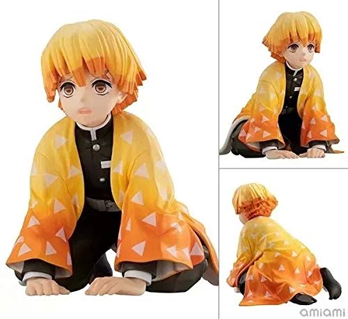 Wflna Demon Slayer: Kimetsu No Yaiba Figure Agatsuma Zenitsu Figure Anime Chibi Figure Action Figure #TOP3