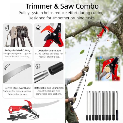 Manual 13.7 Ft Extendable Pole Saw