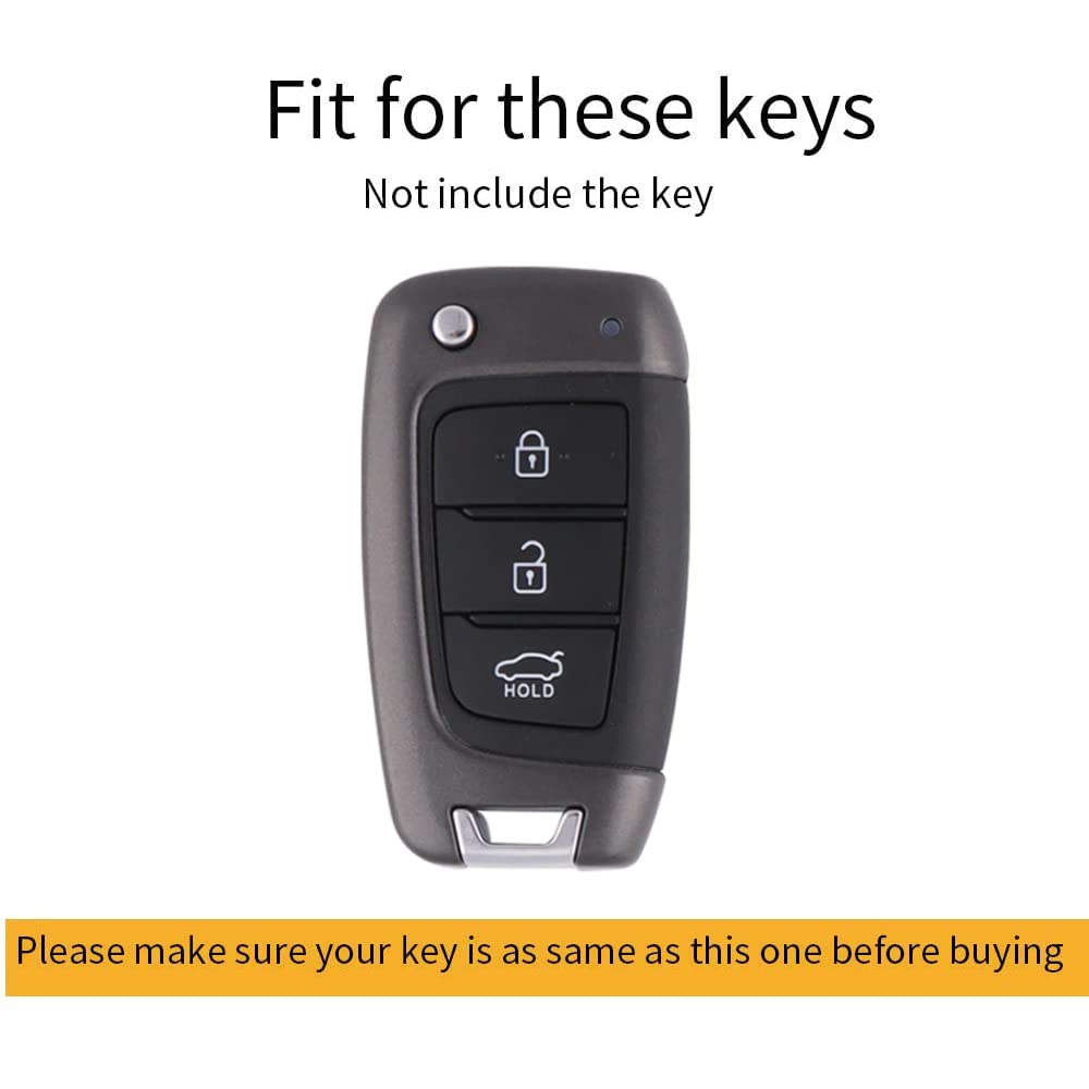 ontto Etui na kluczyki samochodowe pasuje do Hyundai I30 Accent Tucson Ix35 Solaris Elantra Kona Santa Fe Celesta Sonata TPU silikonowe etui na klucze, etui ochronne, brelok do kluczy, złoty, czarny