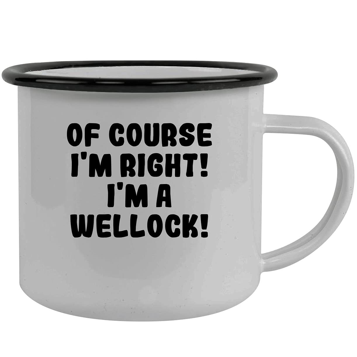 Molandra Products Of Course I'm Right! I'm A Wellock! - Stainless Steel 12Oz Camping Mug, Black