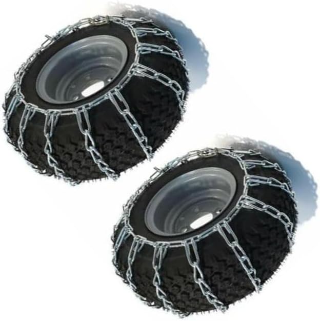 (YPS) PAIR 2 LINK TIRE CHAIN 18X9.5X8 18 X 9.50-8 18 X 9.5 X 8 18X9.5X8 SNOW BLOWERS + other models