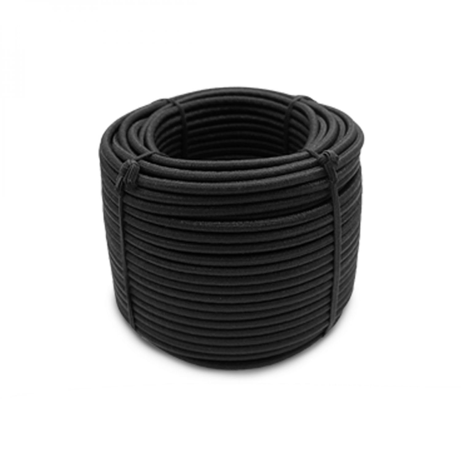 Linxor - Bobine, Rouleau de tendeur élastique - 50 mètres x 8 mm - Noir
