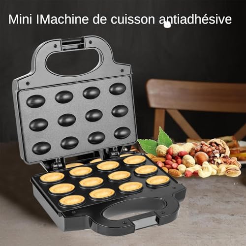 Walnut Waffle Machine, Nut Cookie Mold Manufacturer | Electric Nut Cookie Baking Machine | Double Sided Heated Baking Tool for Breakfast, Restorati - Image 4