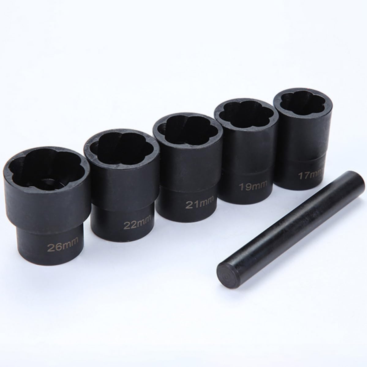 Extractores de Tuercas y Pernos Dañados y Estuche Resistente Juego de 6 de Acero Vanadio Funda Abs para Taller Mecánico