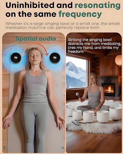 Image of Sound Frequency Instruments, Meditation Tone TWS Machine- Solfeggio Bath Device for Yoga, Mindfulness, Singing Therapy System of Chakra Relaxation and Stress 5 Tones, 3 Timer Modes