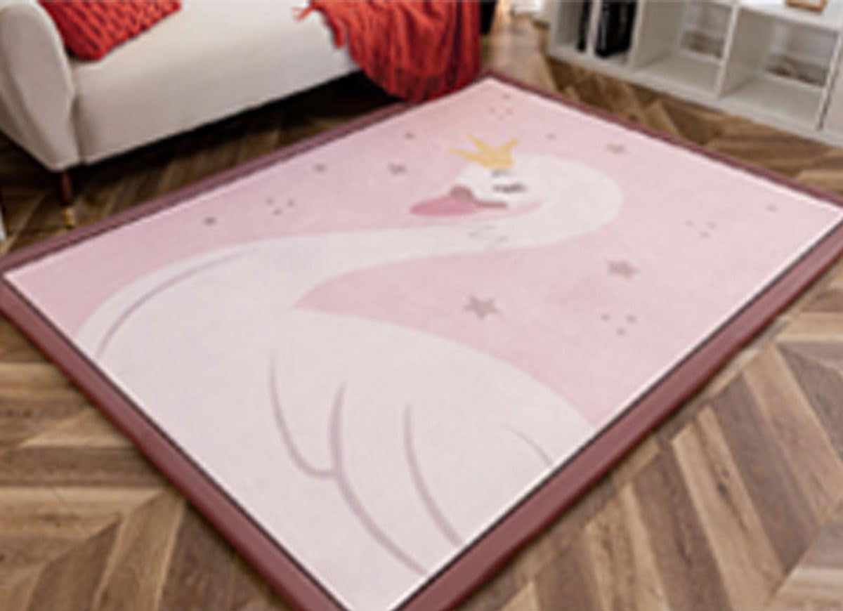 Dmkjdzsw Play Crawling mat for Nursery Baby, Extra Soft Activity Floor Mat for kids Playroom Bedroom-swan-200 * 280cm