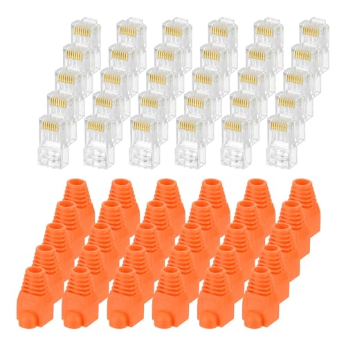 Connecteurs RJ45 Cat6 plaqués or MECCANIXITY pour une transmission Ethernet stable sans perte