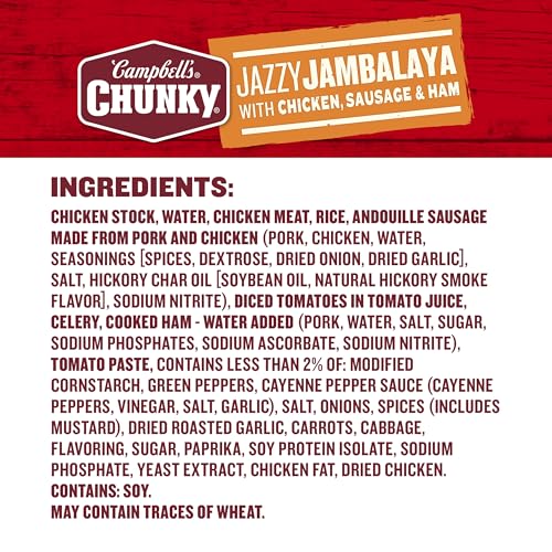 Image of Campbell's Chunky Jazzy Jambalaya with Chicken, Sausage & Ham Soup, 18.6 Oz