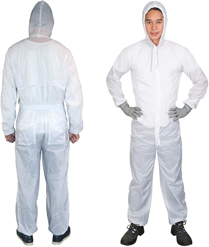 Miniatura 9 de Colad - Overol de nailon blanco reutilizable para pintura, Blanco